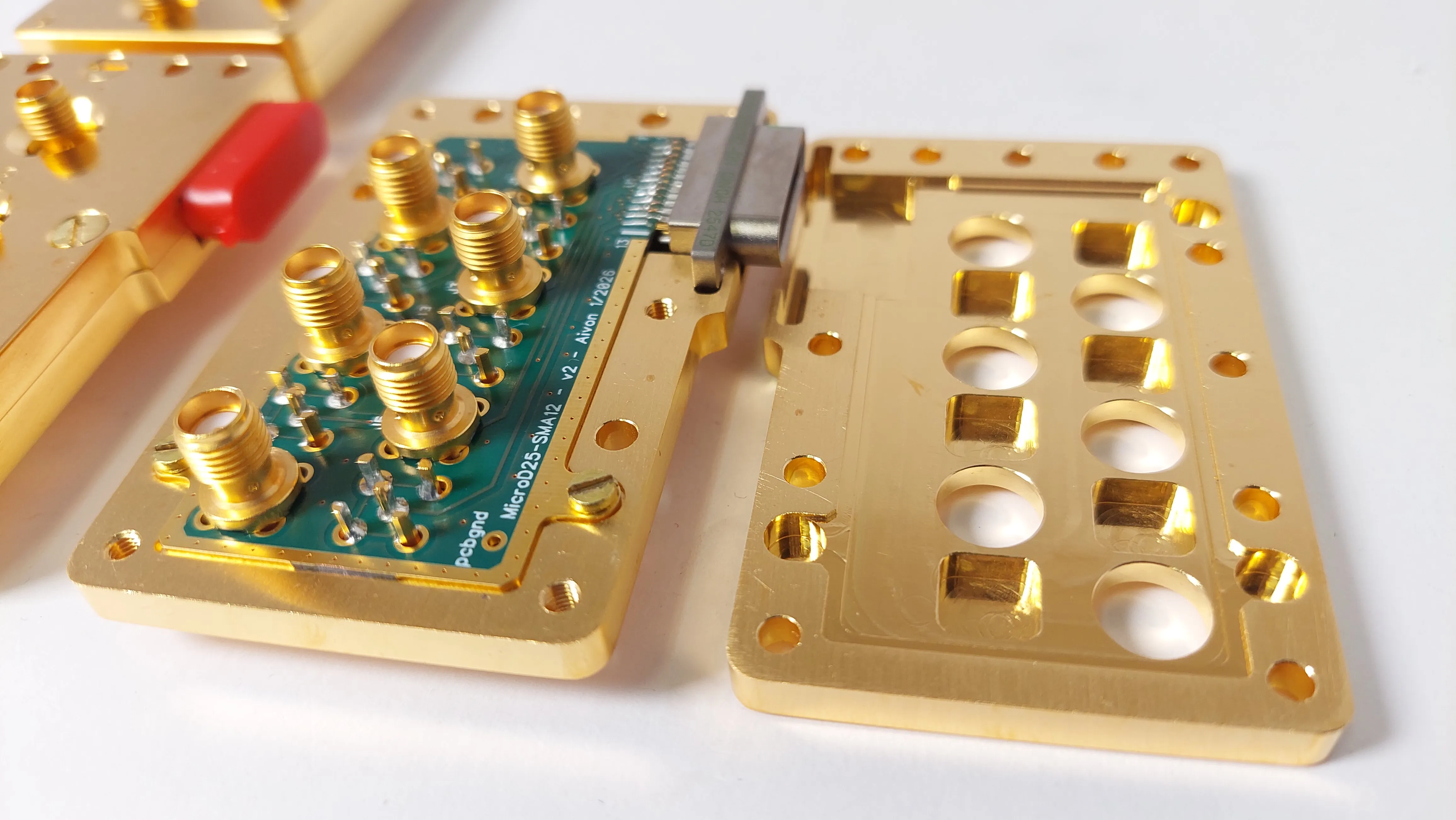 MicroD25 to 12 SMA adapter — view 2