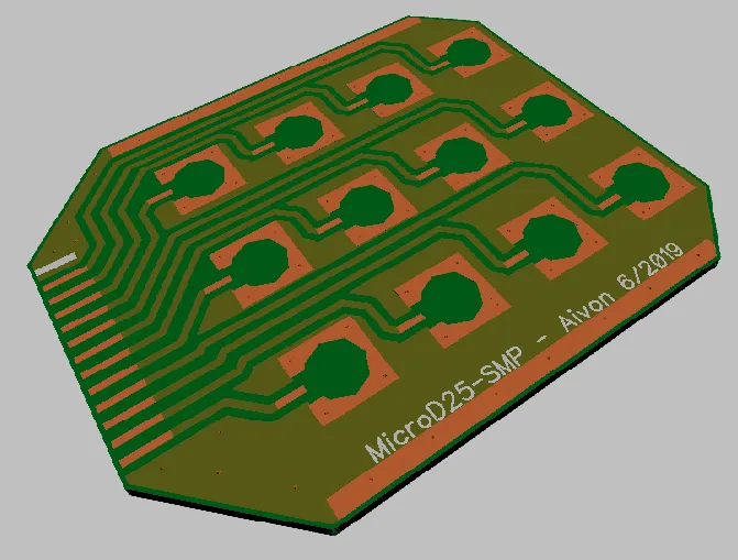 MicroD25 to 12 SMP adapter — view 2